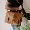 Balvaro Vintage Classic Leather Laptop Bag