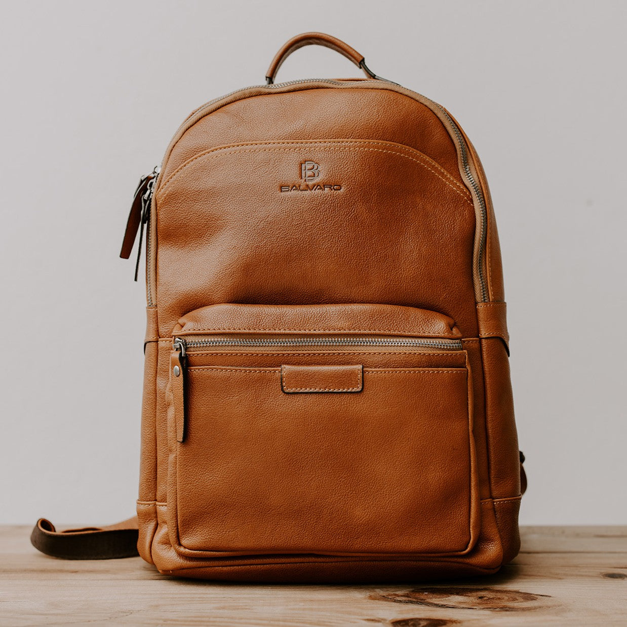 Balvaro Leather Laptop Backpack