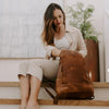 Balvaro Minimalist Leather Laptop Backpack