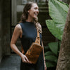 Vintage Leather Crossbody Sling Bag
