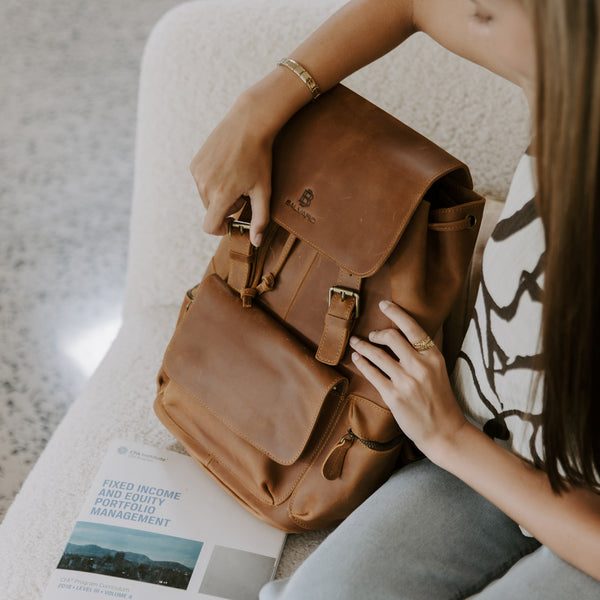 Balvaro Explorer Vintage Leather Backpack