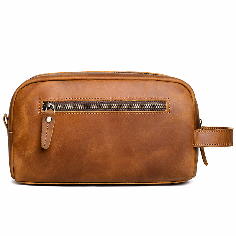 Balvaro Vintage Leather Toiletry Bag