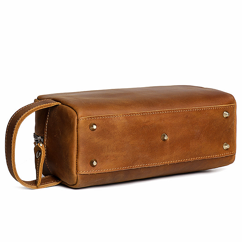 Balvaro Vintage Leather Toiletry Bag