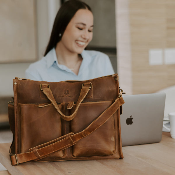Vintage Rugged Laptop Satchel